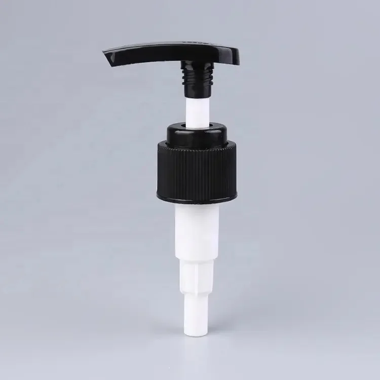Custom Black Plastic 24/410 & 28/410 Shampoo Bottle Cap with Locking Pump Dispenser for Liquid Soap & Lotion Bottle Closures