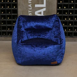 Modern Style Multiple Colour Velvet Fabric Bean Bag Chair