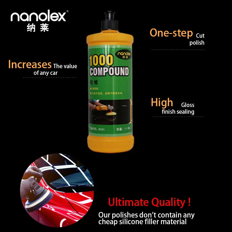 Nanolex 1000 дешевый тяжелый шлифовальный состав для автомобиля