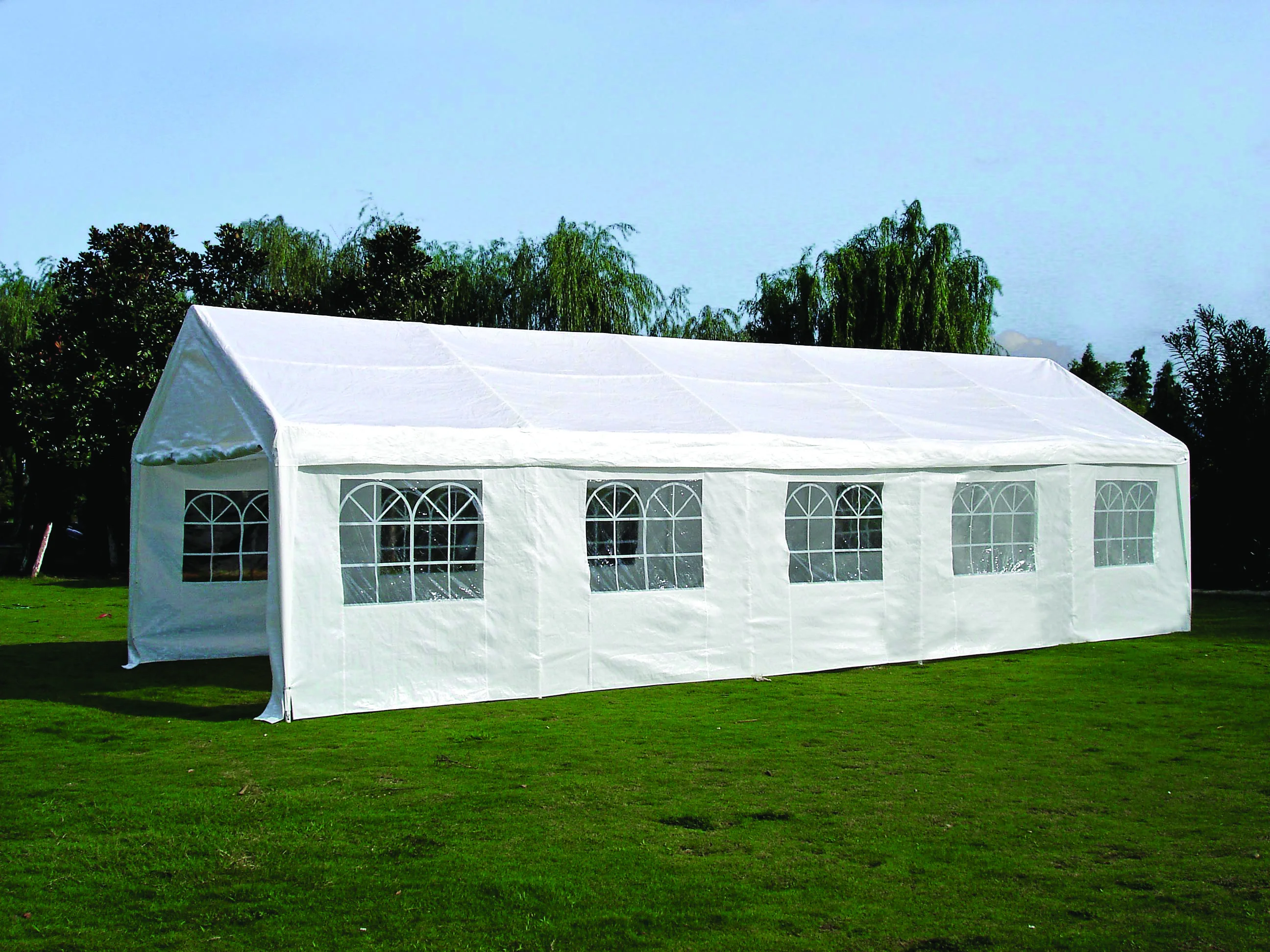 Carport Canopy 4MX10M Heavy Duty with Removable Sidewalls & Doors Portable Car Port Garage Shelter for Outdoor Camping