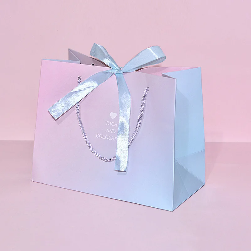 Custom logo printed luxury euro tote paper gift bag, boutique packaging shopping bag with logos, paper bags with your own logo