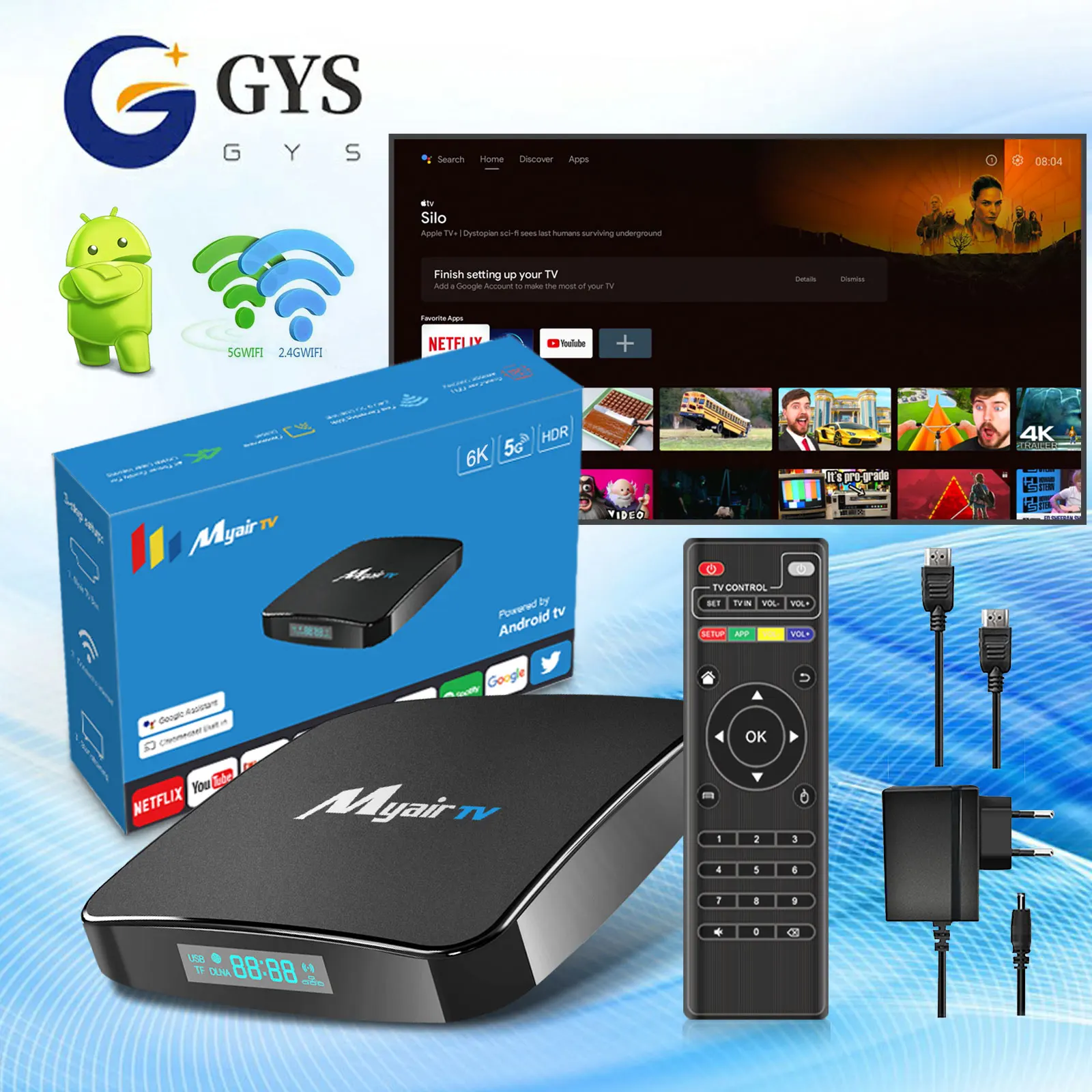 New Product Allwinner H618 Android 12 2.4g 5g Dual Band Wifi android digital Set Top tv box 4k