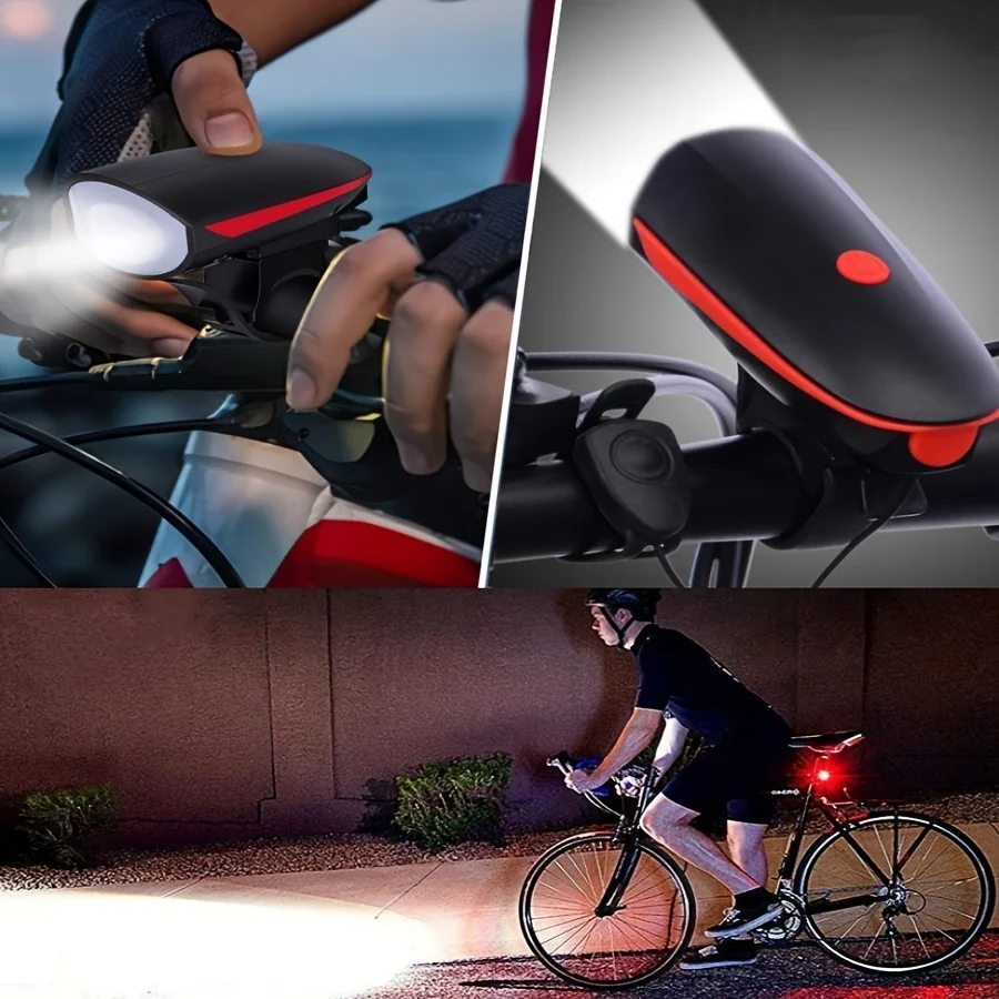 Bicycle Light With Horn Waterproof Bike Lights LED Bike Front Lights With Louder Speaker For Outdoor Sporting