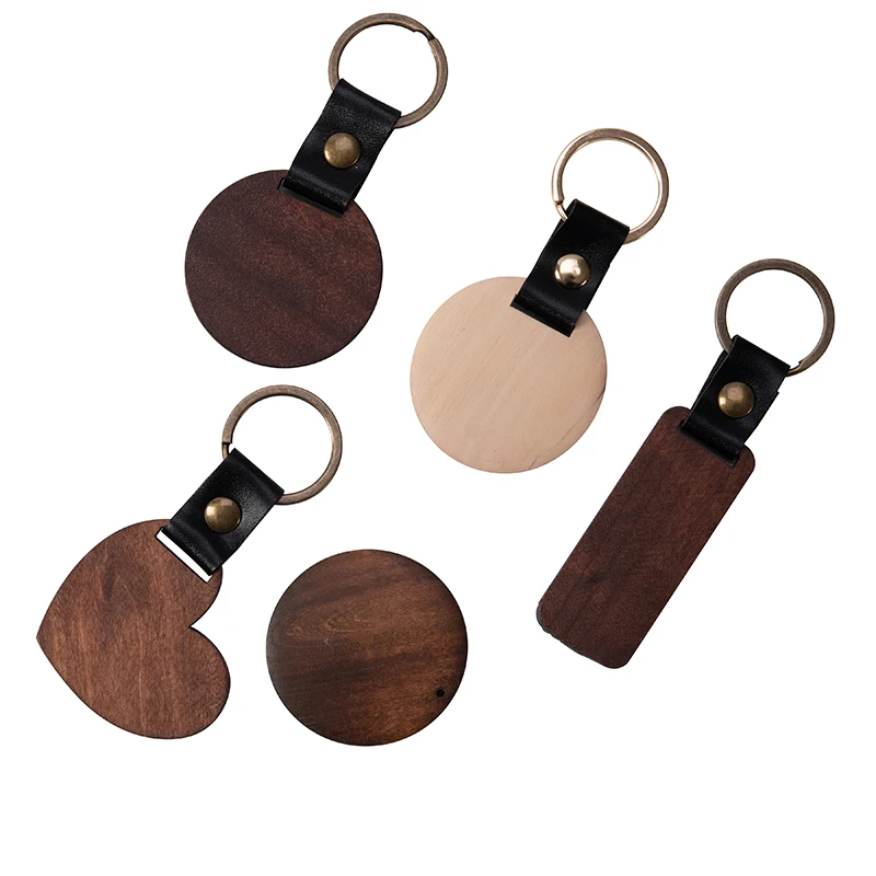 Custom Logo Wooden Key Chain for Boyfriend Anniversary Gift for Him Engraved Keychain Rustic Wood Funny Keychain for Women