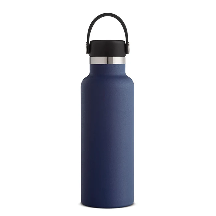 500ml Eco-friendly double walled insulated pretty stainless steel hip flask sport water bottle thermos with strong flex lid