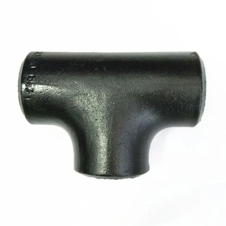 Seamless Round Carbon Steel Black Pipe Fitting Seamless Equal Butt Welded Straight Reducing Tee