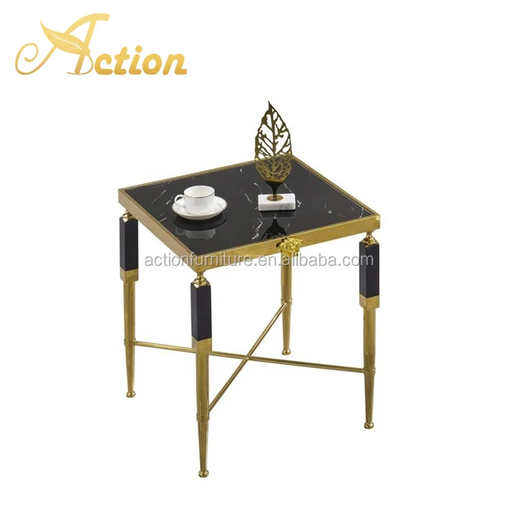 Living Room Furniture Stainless Steel Small Coffee Table China Style Tea Table For Home Hotel End Table