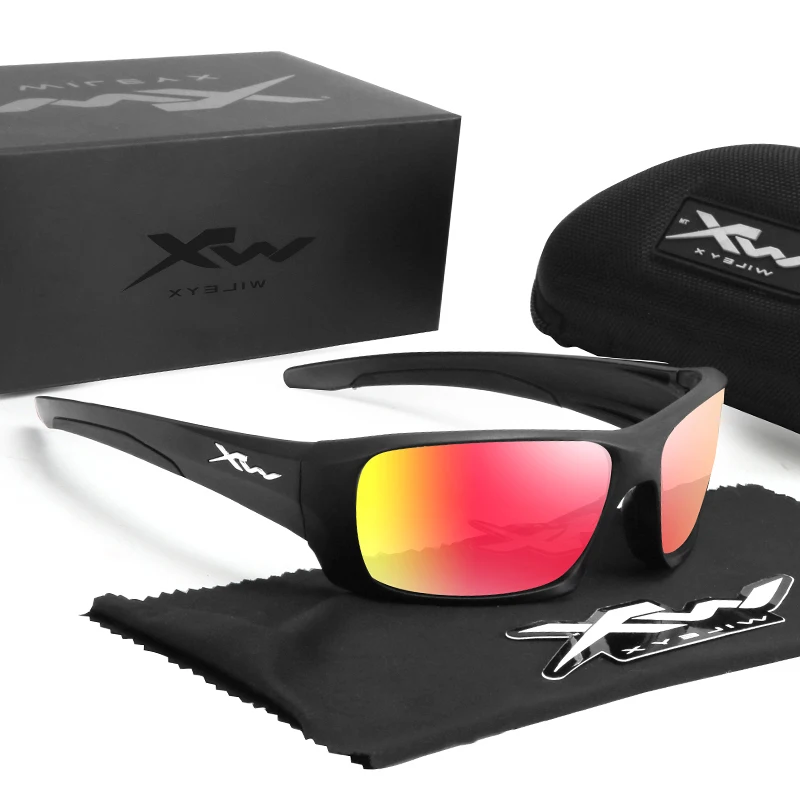 
Wiley x Tactical Glasses Outdoor Sports Bicycle Mountain Bike Cycling UV400 Airsoft Safety Polarized Eyewear Sunglasses 