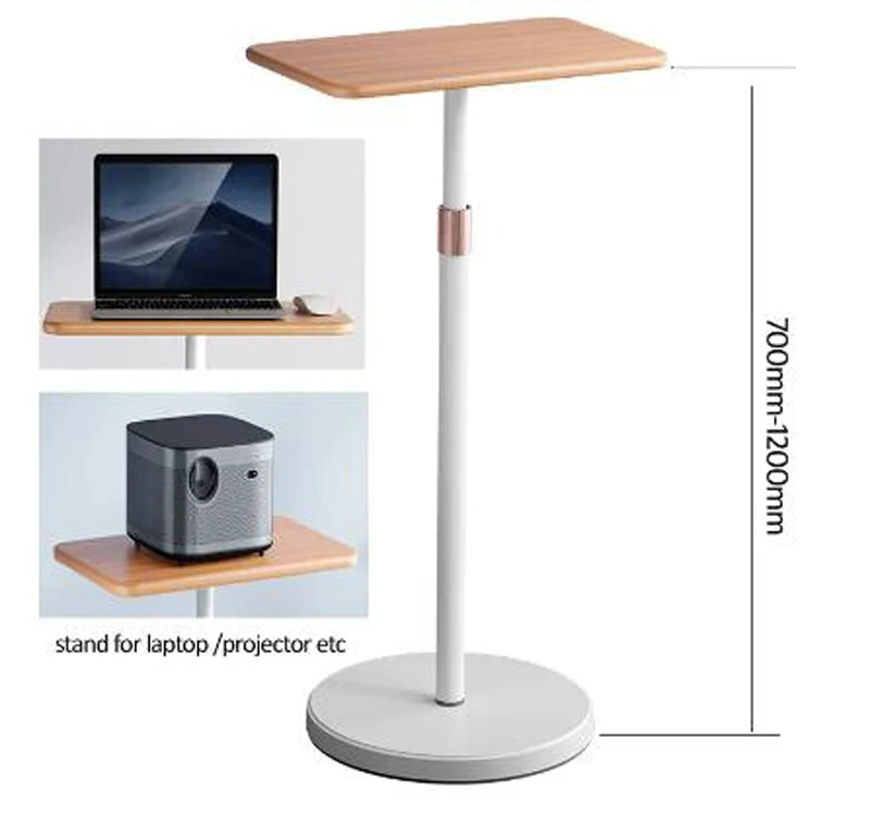 XP-01 700-1200mm Metal Multifunction projector Laptop Floor Stand Holder Height Adjustable white black big round base stand sit