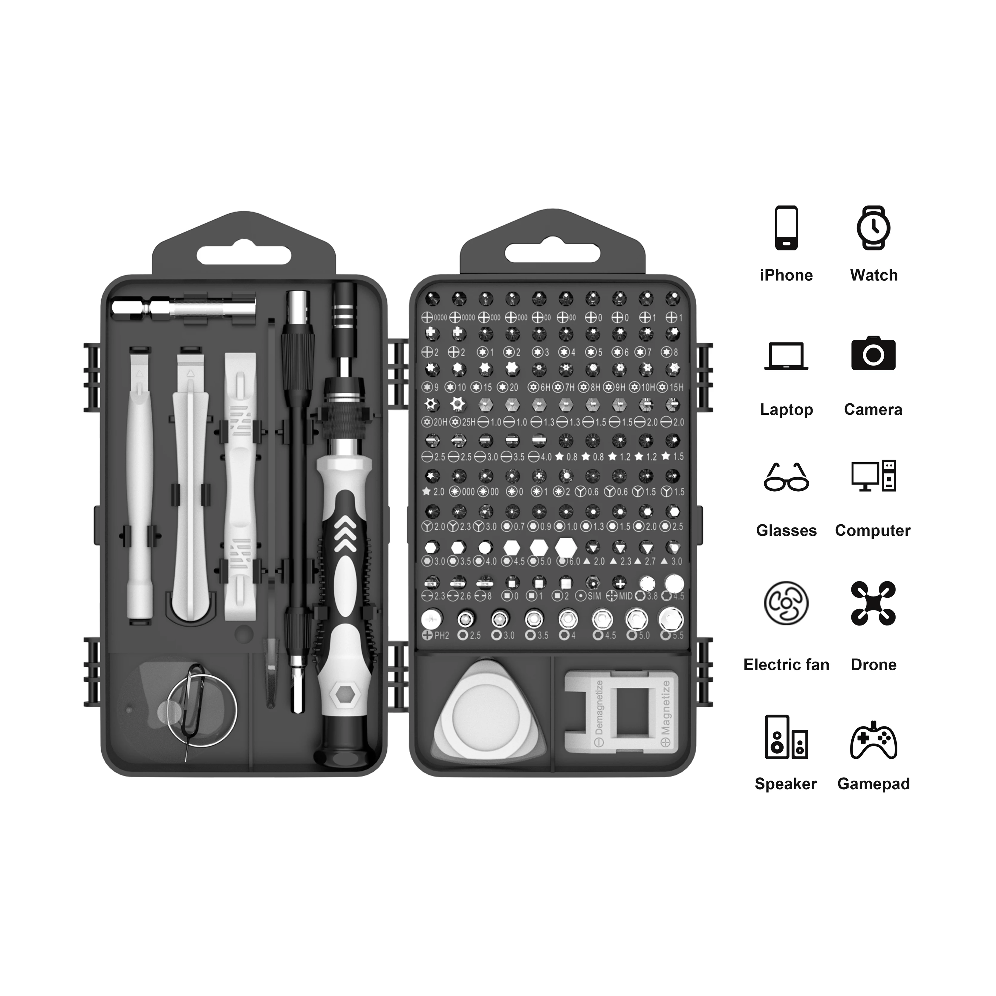 Wholesale Mini 117-in-1 Magnetic Screwdriver Bit Set Professional Repair Tool Precision Screwdriver Set for Mobile Phone