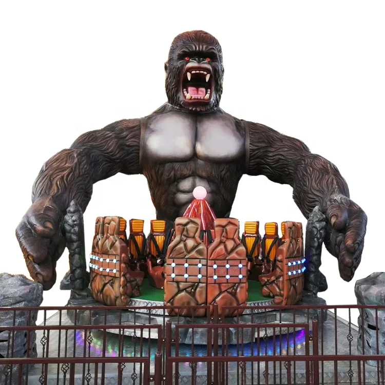 2022 hot selling portable amusement park rides equipment theme park good quality news design 30 people kingkong ride