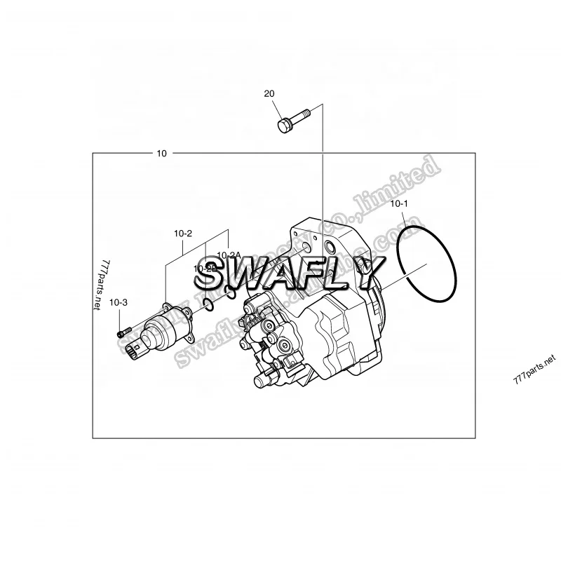 65 10501-7001A DX300 DX340 топливный Инжекционный насос DL08 двигателя высокого давления для экскаватора doosan 10501-7001