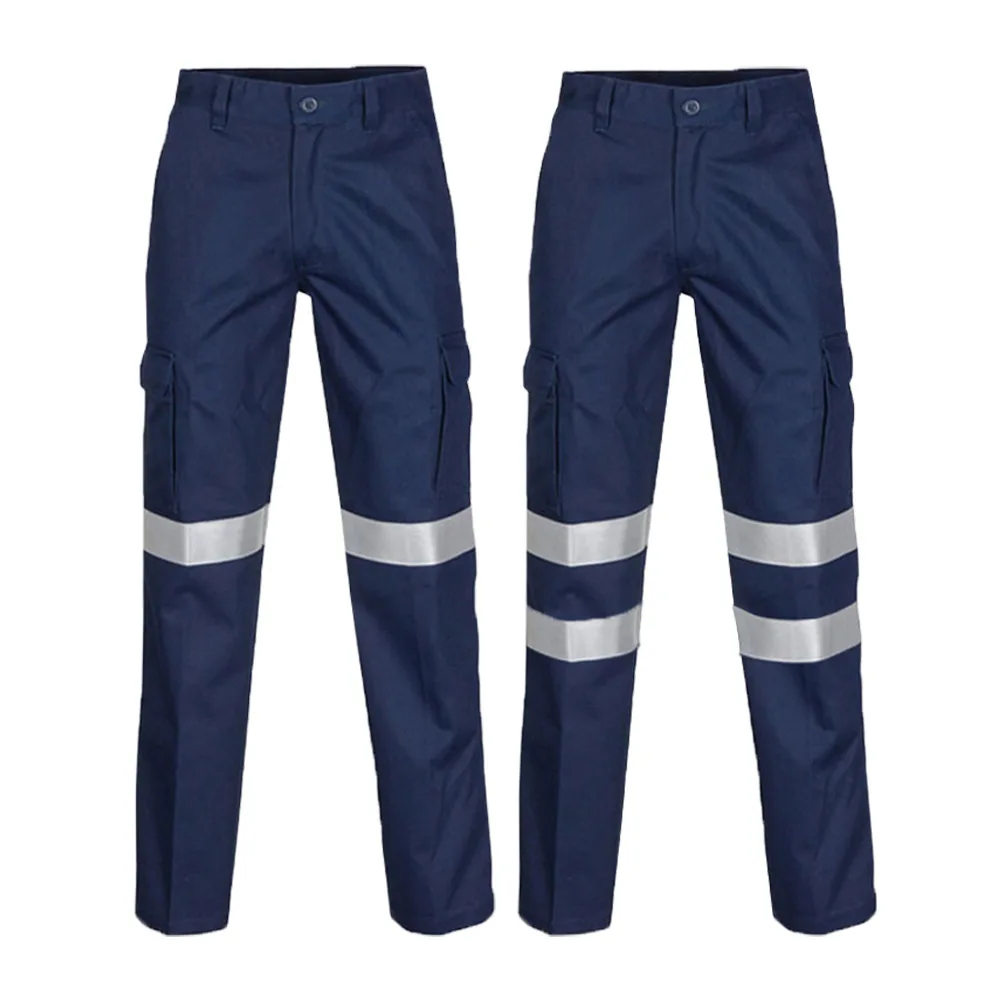 High Visibility Cotton Reflective Uniforms Workwear Safety Work Wear pants Security Uniform long pants For Men