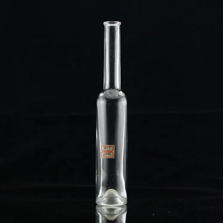 200ml 300ml 375ml Slender shape Thin  Liquor Glass Bottle Wine Glass Vodka Bottle For Sale