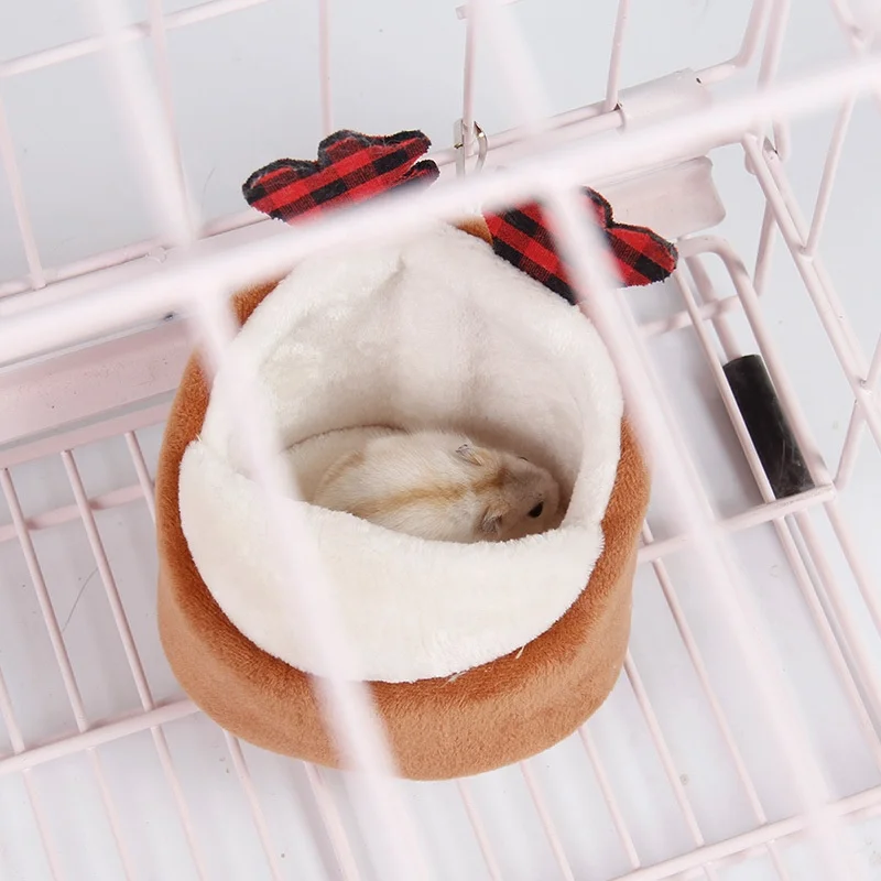 Hamster warm nest pet cute cotton nest gold silk bear honey bag and other animal multi-color pet cage supplies