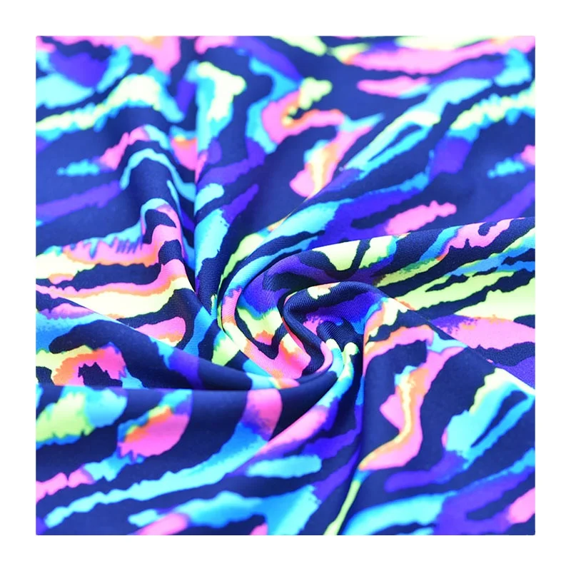 Лидер продаж 2021, ткань для одежды, 82% нейлон, 18% спандекс, неоновая ткань с принтом, ткань для купания в африканском стиле