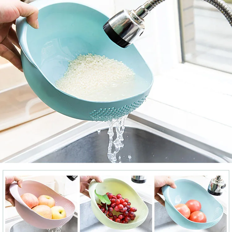Factory wholesale household plastic rice filter plastic sieve
