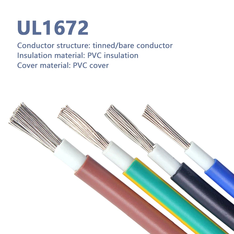 Professional electrical wires supplies  Factory price 22awg 17/0.16mm stranded tinned copperUL1672 UL1617 UL1618 electric pvc wi