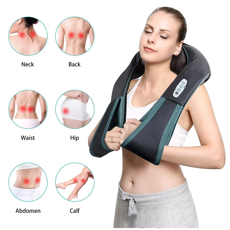Shiatsu Squeezing Electric Face Neck Back Beauty Device with Heat Skin Tightening Lifting Shoulders Massage Feature