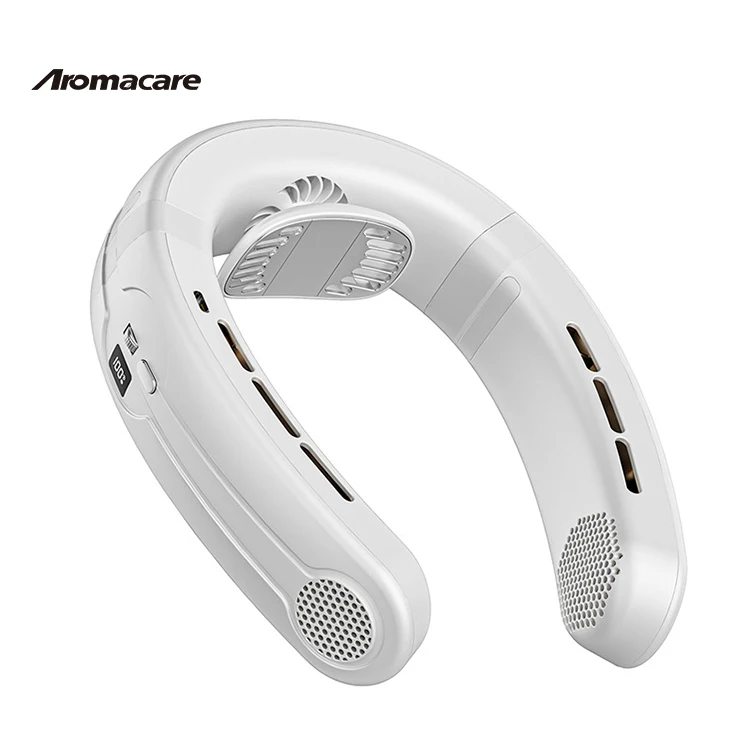 Aromacare Usb носимый наружный охлаждающий Электрический беспроводной перезаряжаемый портативный подвесной шейный вентилятор