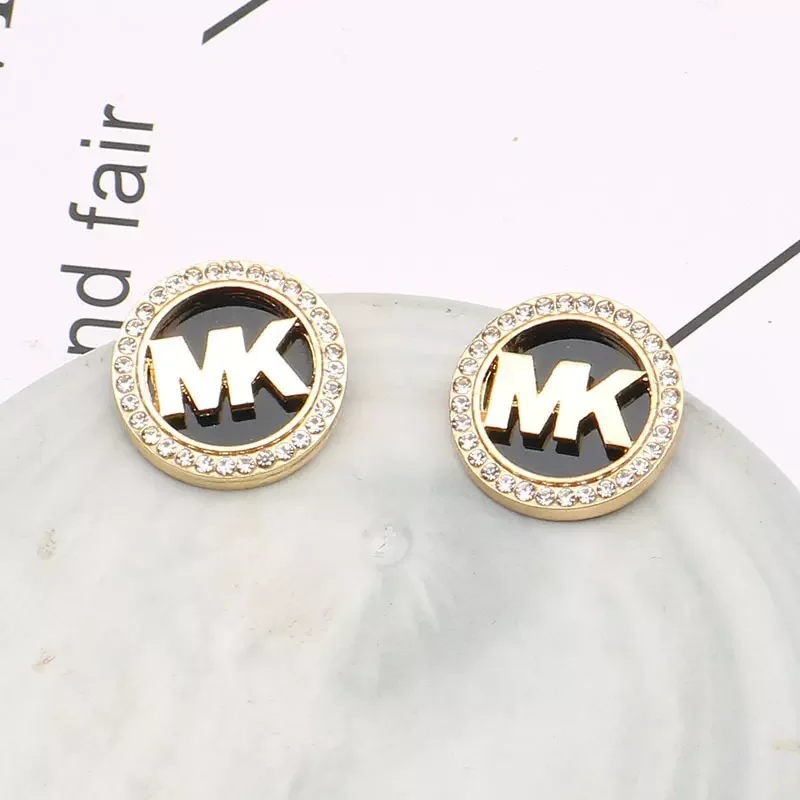 Wholesale High Quality Luxury Earrings Famous Brands Round Crystal Designer Letter Stud Earrings for Women