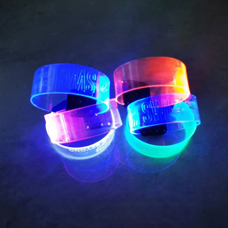 custom led lighting bracelet with magnetic led party bracelet wristband for event and concert