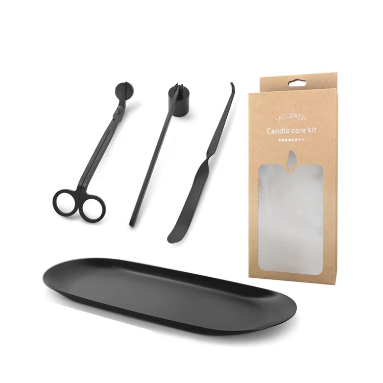 4 шт Металлические бытовые лампы в форме свечи набор аксессуаров фитиль триммер snuffer лоток лампы в форме свечи инструменты для ухода за глазами