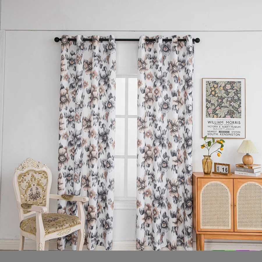 Оптовая продажа роскошные светонепроницаемые шторы с цветочным рисунком из полиэстера китайское производство оконные для отеля