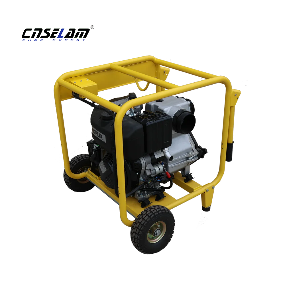 Selam trailer type 4 inch high head trailer pump truck for flood control