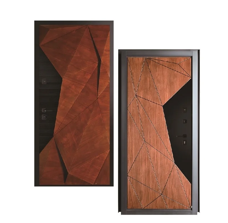 Metal Doors Exterior Steel with Glass Galvanized Cold Rolled Sheet Calvanize Wooden Prices Main Design in Mild Stamp Panel Door