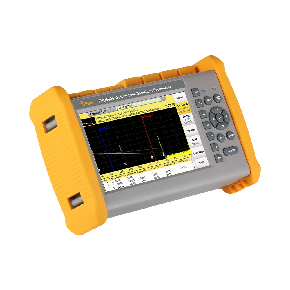 Grandway FHO5000 D26 PON OTDR 1310/1550nm 26/24dB с измерителем мощности лазерный источник VFL сенсорный экран iolm