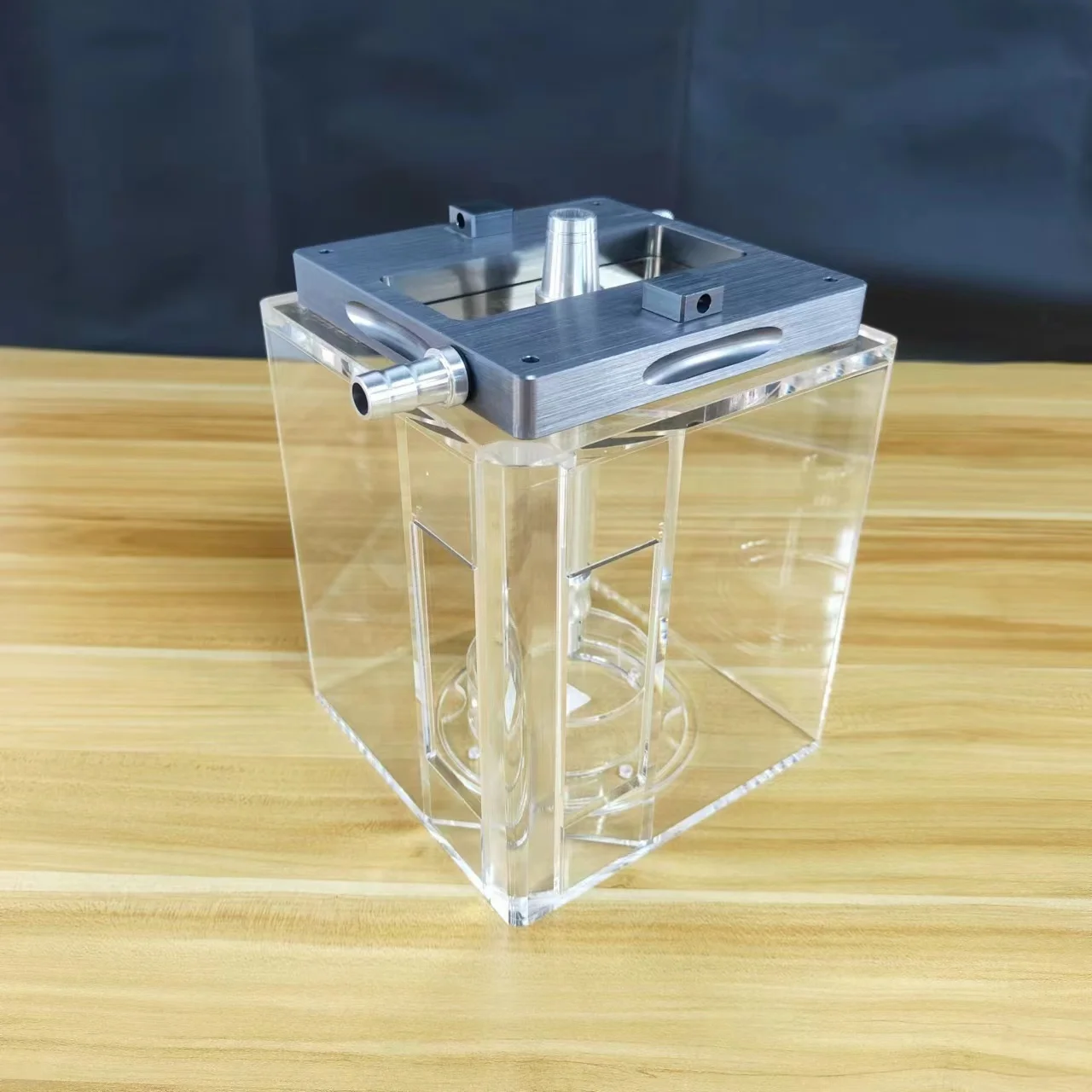 Factory Wholesale Customizable Acrylic Hookah Aluminium Alloy Large Size Transparent Color Cube Shisha