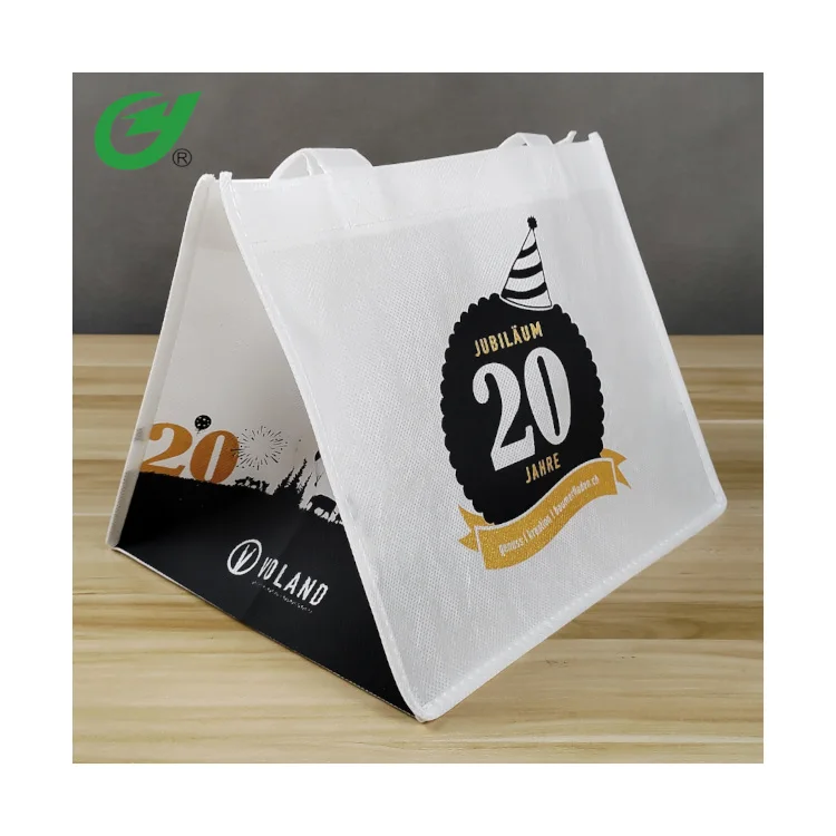 
PLA Nonwoven Fabric Packaging Bags Custom Logo Biodegradable Compostable Shopping Bags 
