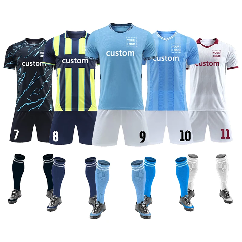 Футбольная форма с логотипом на заказ комплект футбольной формы спортивный костюм для мужчин тренировочный детская одежда