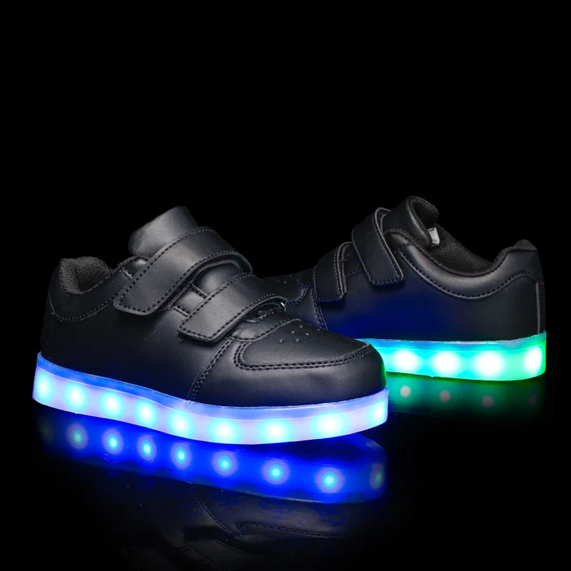 
Size 25-37 LED Shoes for Kids Girls Boys USB Charge Glowing Lighted Shoes Kids Shoes with Lights Luminous Sneakers for Children 