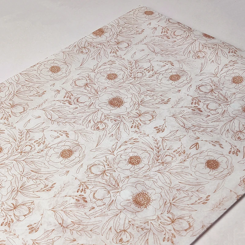 Valentines Gift Wrappring Designer Paper Printed Cotton Recyclable Rose Gold Gift Tissue Paper With Mixed Patterns