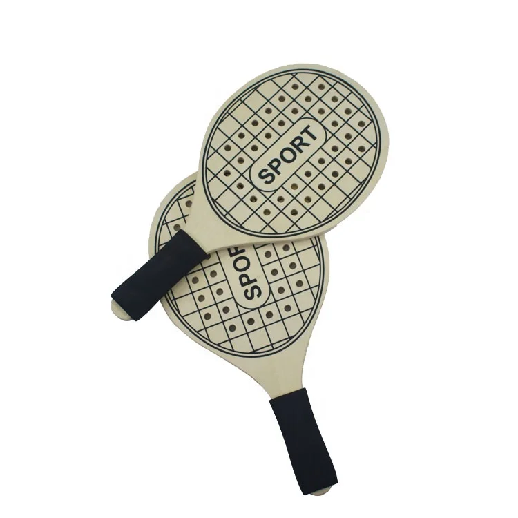 China Plywood Wooden Racket  Beach Balance Board Paddle Bat Set