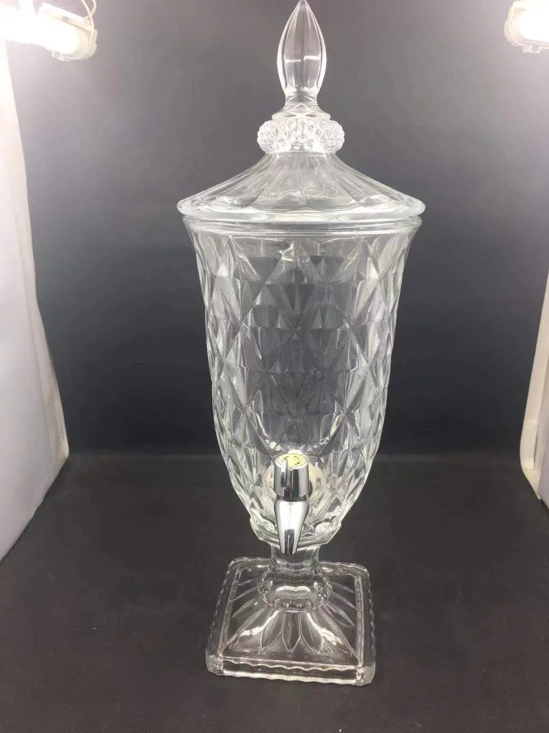 2L 2.5L 5L glass juice wine dispenser with plastic tap glass beverage dispenser jar