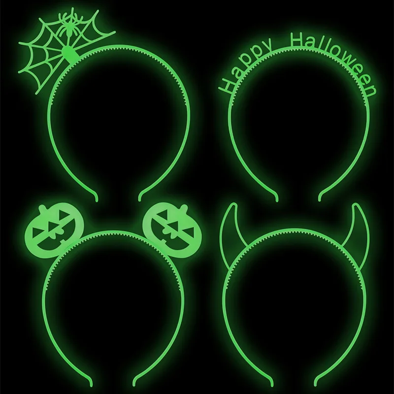 Hot Selling New Party Glow In The Dark Jewelry Hair Accessories Halloween Headband Wholesale