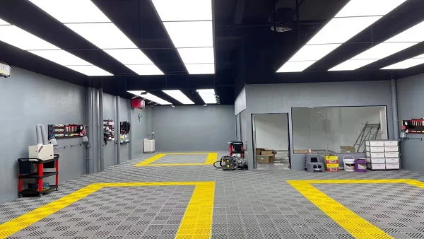 Factory Direct Sales 15 hexagonal grid systems led shop lights for garage