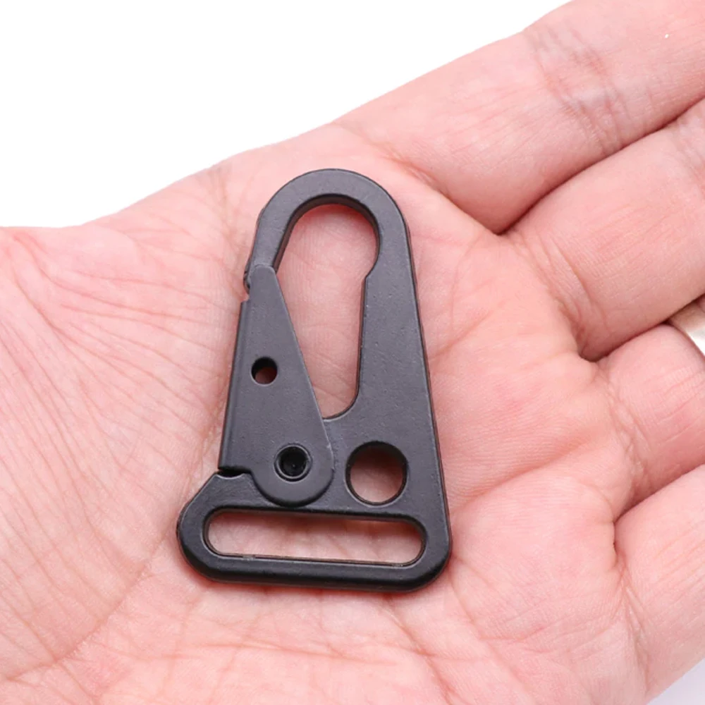 Outdoor Metal Hook Buckle Olecranon Keychain Clasp Tactical Spring Carabiner Webbing Gun Strap Sling Snap EDC Gear Metal Hook