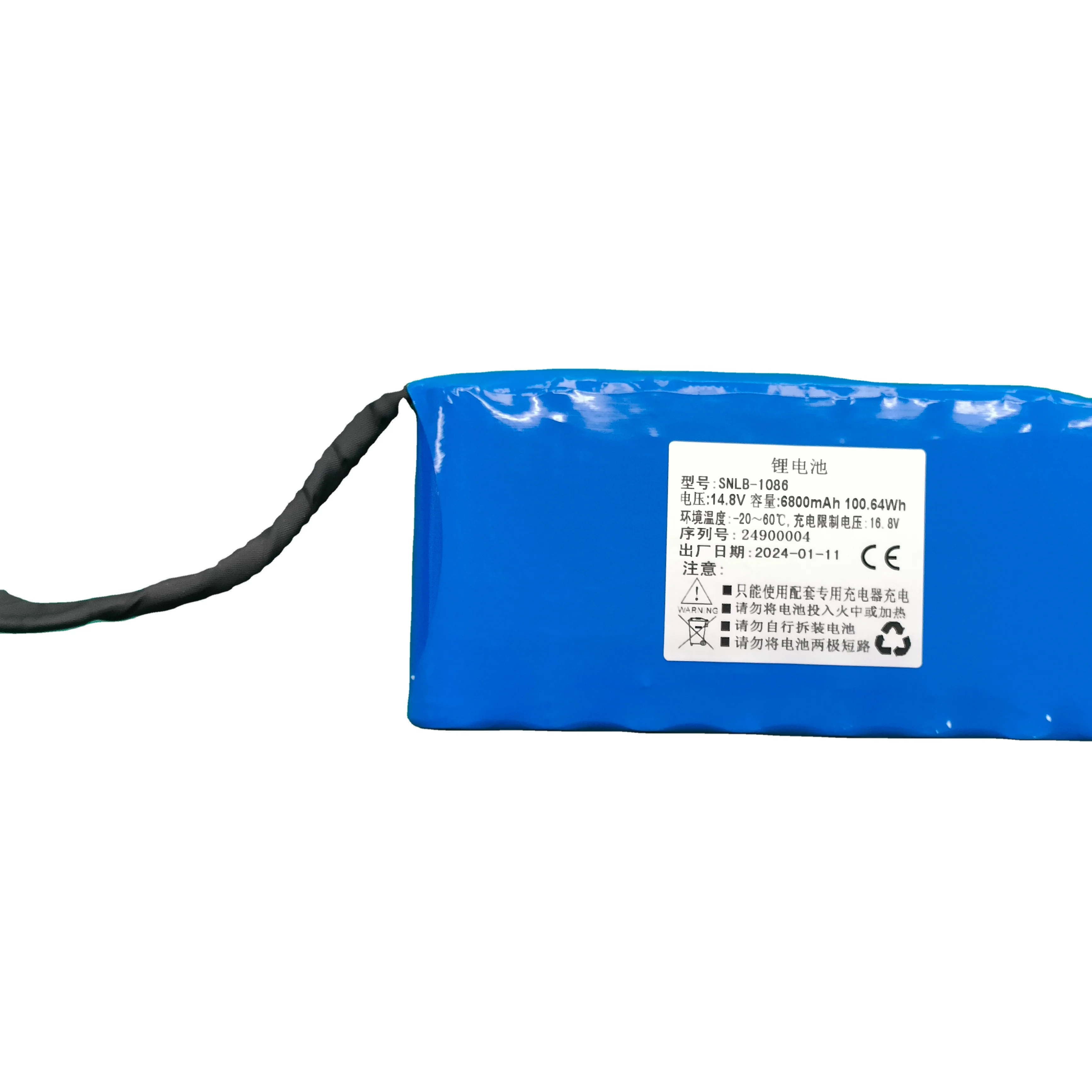 14.8V 6800mAh 100.64Wh Lithium Ion Battery for Industrial Control Computer