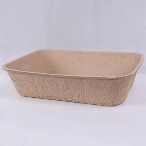 Hot Sale Biodegradable Disposable Paper Pulp Cat Litter Tray Box Recycle