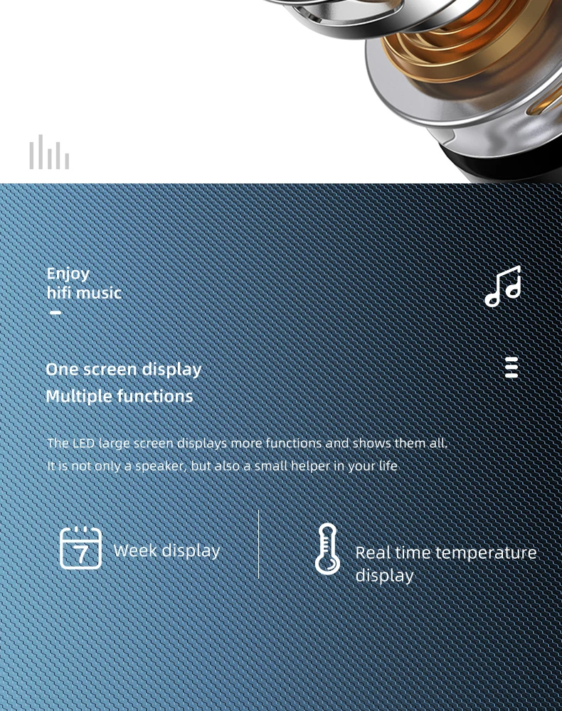 Multifunction Smart Table Clocks With Voice Prompt Mini Speaker Bluetooth High Quality Bluetooth Speaker Outdoor