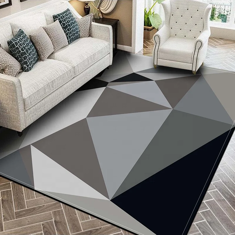 Напольный ковер с принтом высокой четкости серии геометрических фигур, отличное качество, цена