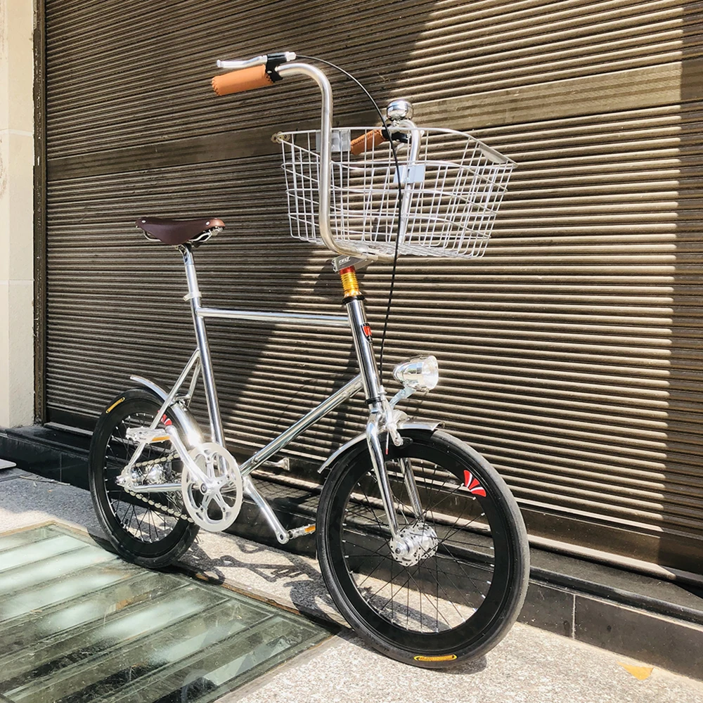 20 inch bike Single speed Retro Pet Bike fixie bike vintage sliver bicycle frame mini bicycle with sliver basket