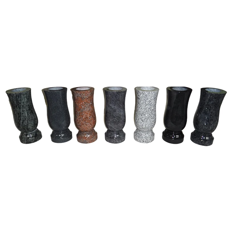 High Quality Outdoor Monument Multiple Colors Natural Stone Granite Vase For Tombstones Prices