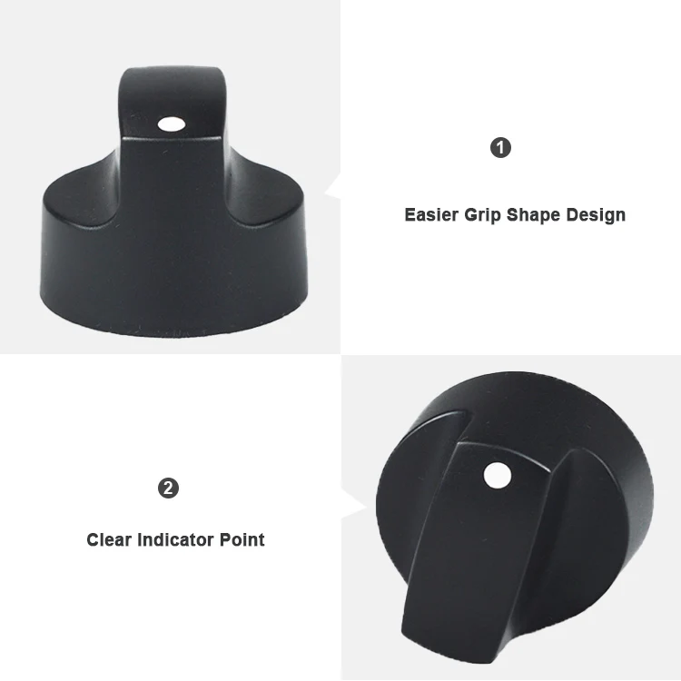 OEM China Factory Zinc Black Cooker Oven Gas Stove Knobs for Gas Grill