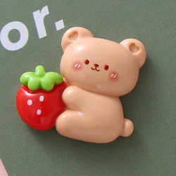 2023 Fashion  Cute  Holding Fruit Rabbit Resin Diy  Accessories Hair Clip Cream Gel Phone Case  Refrigerator Magnet Accessories