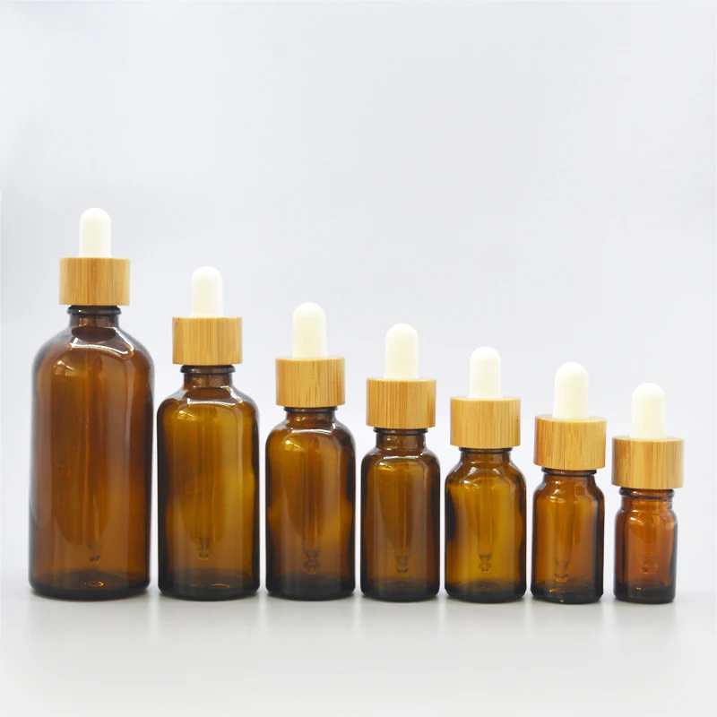 Amber 30ml glass dropper bottle,essential oil bottle with black cap for cosmetic